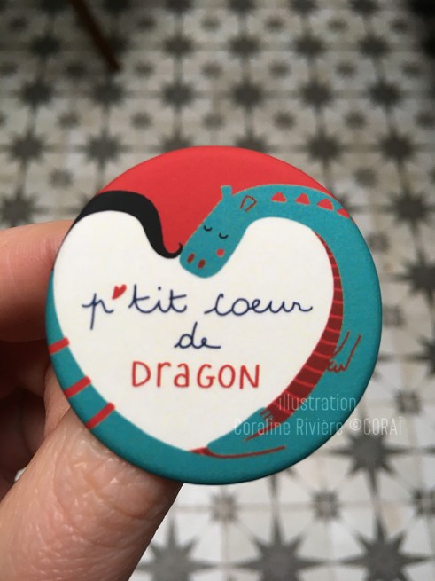 Badge coeur de dragon