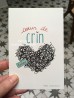 Carte postale coeur de crin