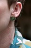 Boucles d'oreilles rétro vert