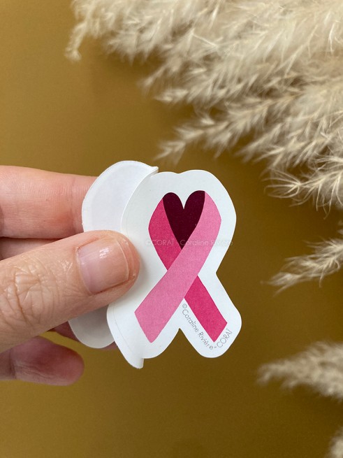 Sticker cancer du sein La prévention en avoir le coeur net