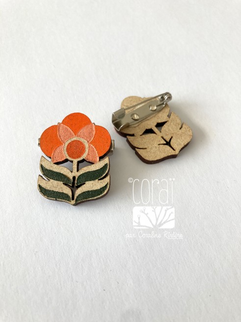 Broche coquelicot Broche coquelicot