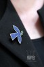 Broche oiseau bleu