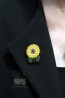 Broche rétro fleur tournesol