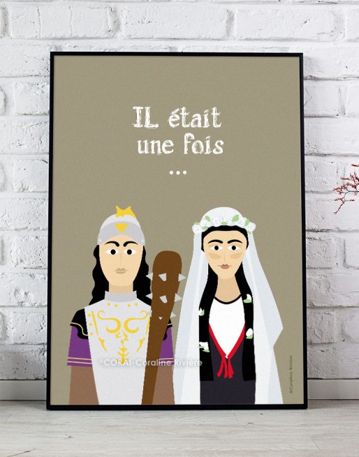 Affiche ducasse d'Ath monsieur et madame Goliath